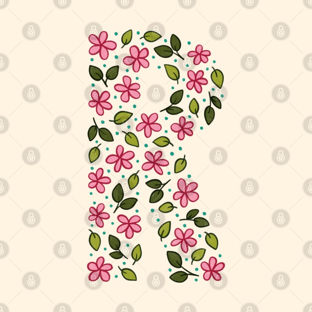 Floral Monogram Letter R by SRSigs