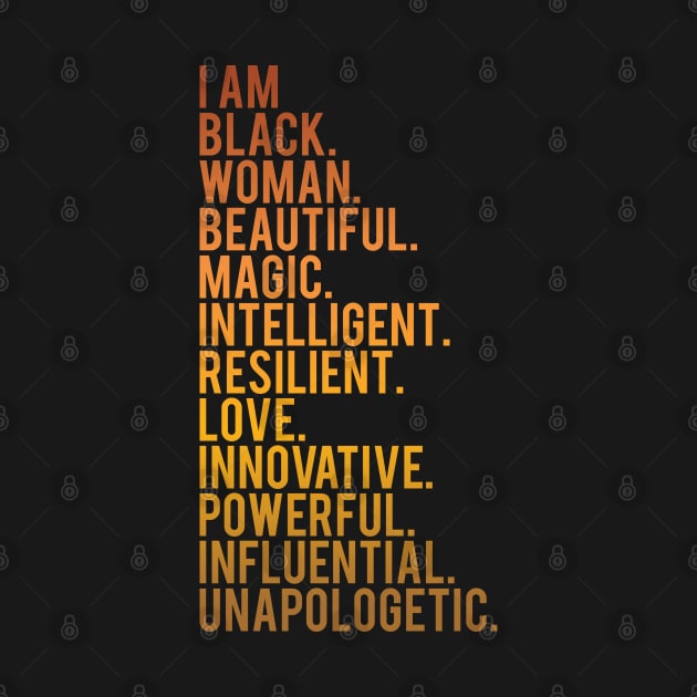 I Am Black, Woman, Beautiful. | African American | Black Lives | Black Women Matter by UrbanLifeApparel