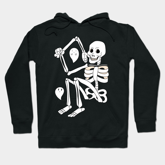 skeleton with hoodie