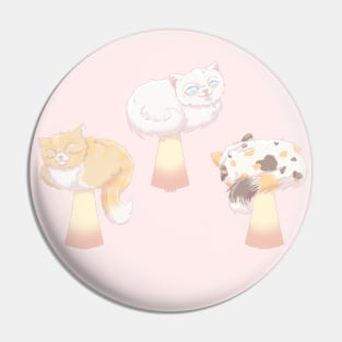 Mushroom Cats Pin