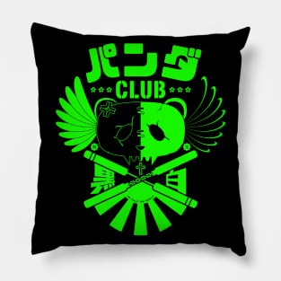 Panda Club Logo Design (Green) Pillow