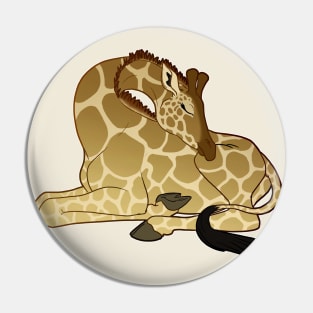 Naptime Giraffe Pin