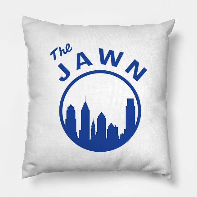 The Jawn - White/Blue Pillow by KFig21