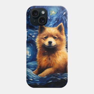 Finnish Spitz Painted by Vincent Van Gogh Phone Case