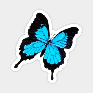 Blue Monarch Butterfly Magnet