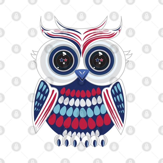 Patriotic Owl by adamzworld