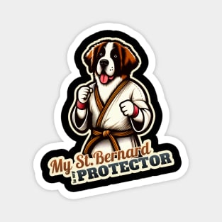 Karate St. Bernard Magnet