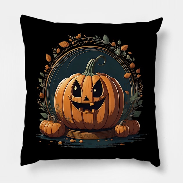 Halloween pumpkin Pillow by Virshan