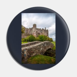 Laugharne Castle And Bridge, Carmarthenshire, Wales Pin