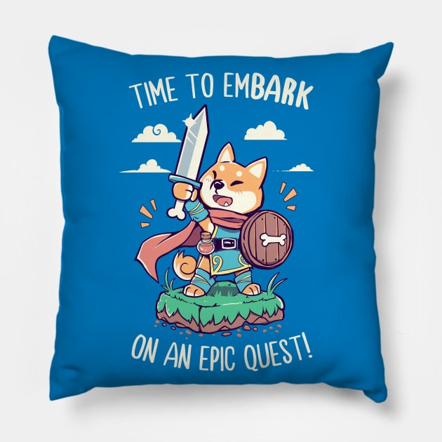 Time to EmBARK on an Epic Quest Pillow by TechraNova