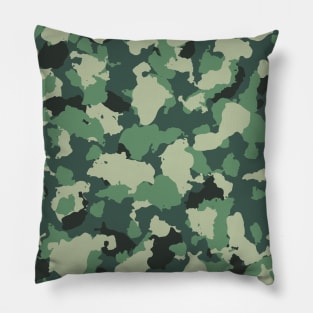 Green Camouflage Pattern Pillow