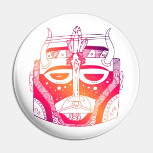 Sunset Sky African Mask No 8 Pin