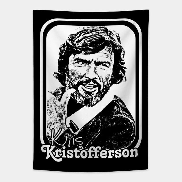 Kris Kristofferson // Retro Style Country Music Fan Gift Tapestry by DankFutura