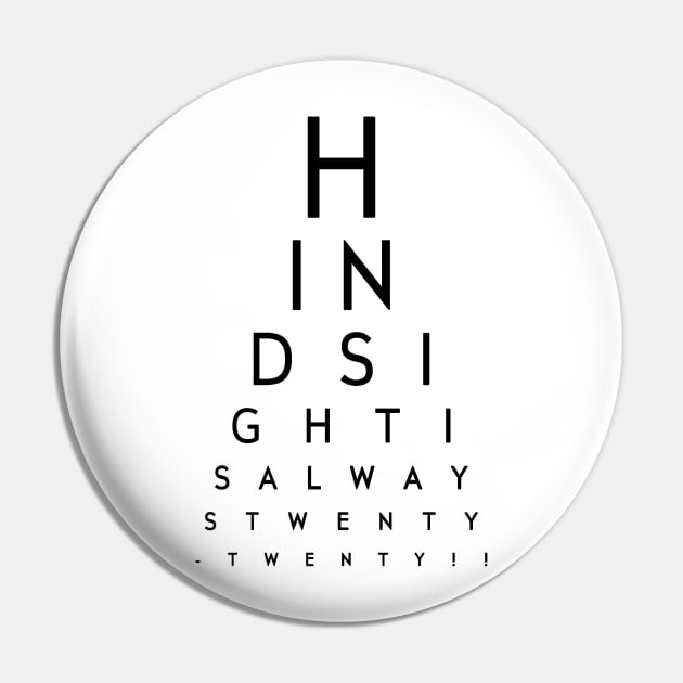 Hindsight Eye Chart Pin by MarbleCloud