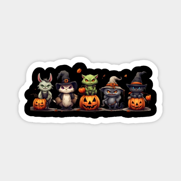 Little Halloween Animals 02 Magnet by Mistywisp