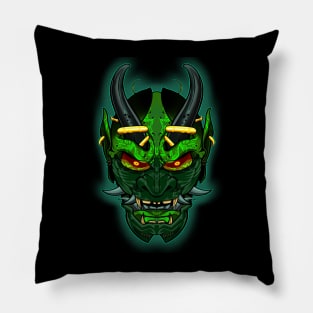 Green mask Oni Pillow