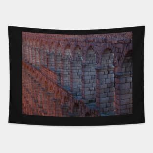 Roman aqueduct, Segovia, Castile and Leon, Spain, Europe Tapestry
