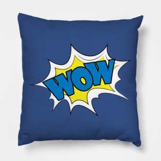 wow comic pop art Pillow