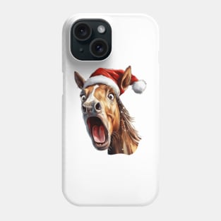 Funny Christmas Horse Face Phone Case