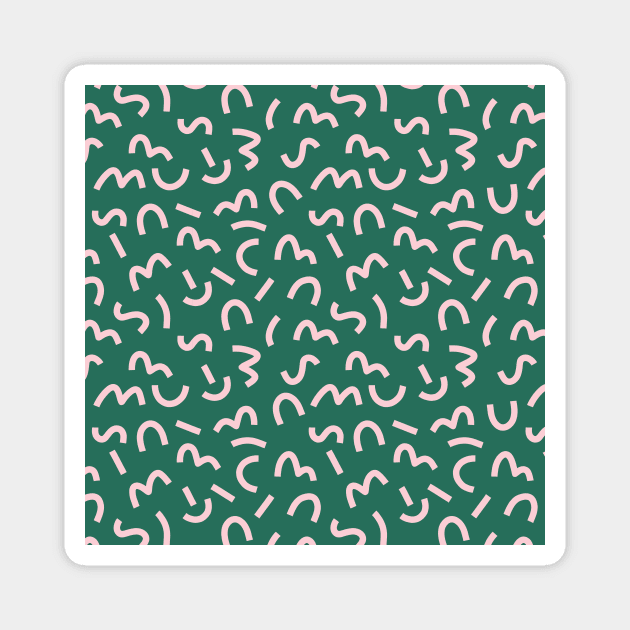 Funky Repeat Green Magnet by Charly Clements