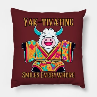 Yak-tivating smiles everywhere Pillow