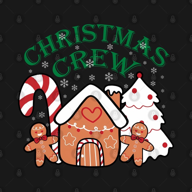 Gingerbread House Christmas Crew Candy Cane Xmas by Tuyetle