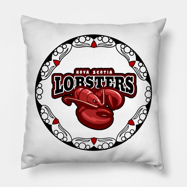 NOVA SCOTIA Canada Lobsters Pillow by SartorisArt1