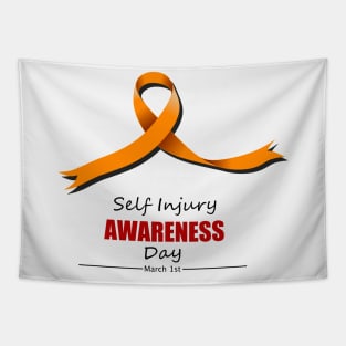 Self injury awareness day vector illustration Tapestry