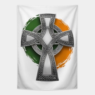 Irish Republican Celtic Cross & Tricolour Tapestry