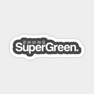 Super Green in white Magnet