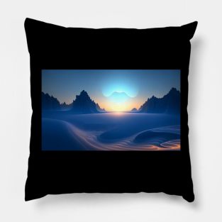 Beautiful scenery of landscapes from Sand dune with the sun Pillow