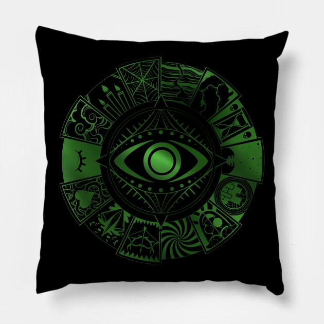 15 Fears Wheel Pillow by Rusty Quill