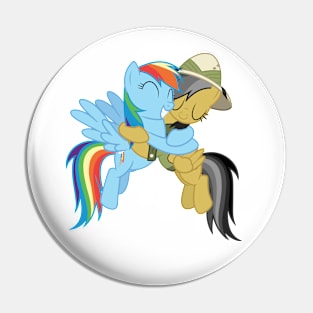 Rainbow Dash and Daring Do hug 2 Pin