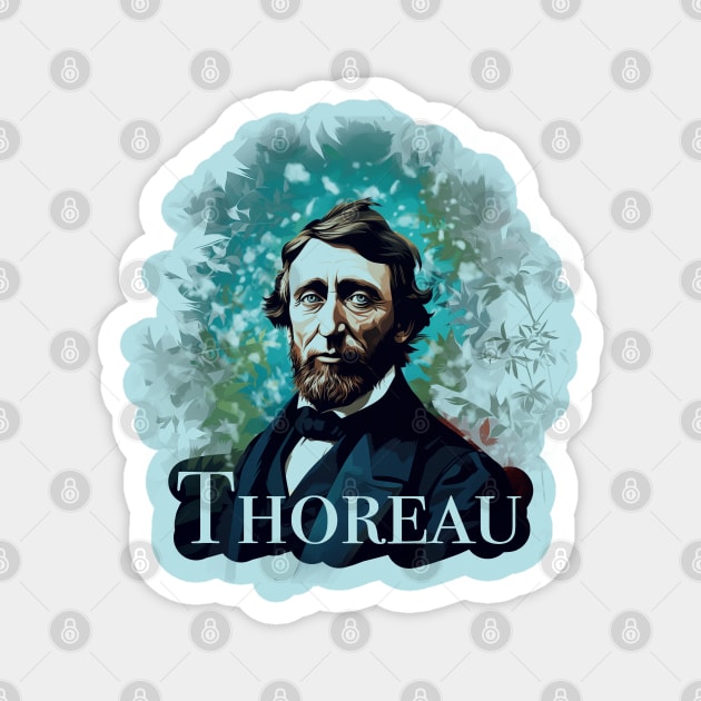 Henry David Thoreau (Light) Magnet by WickedAngel