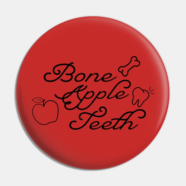 Bone Apple Teeth with Icons Pin by kareemelk