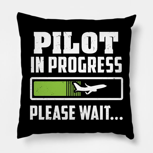 Pilot in Progress - Please wait... - Funny Future pilot Pillow by Shirtbubble