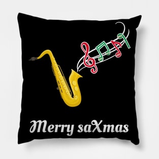 Christmas Saxophone Player Pajama Shirt Jazz Music Costume T-Shirt Pillow