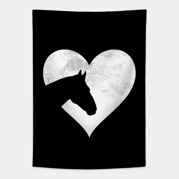 Horse Heart Silhouette For Cowgirl Equestrian Graphic Girl Tapestry by alyssacutter937@gmail.com