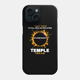 Temple Texas Total Solar Eclipse 2024 Phone Case