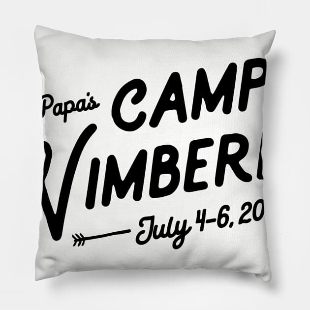 Camp Wimberley Pillow by jimmysanimation