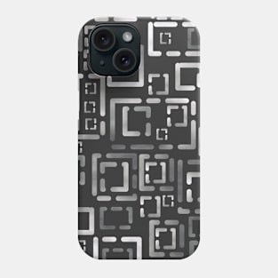 Blocks Greys on Dark Grey 5748 Phone Case