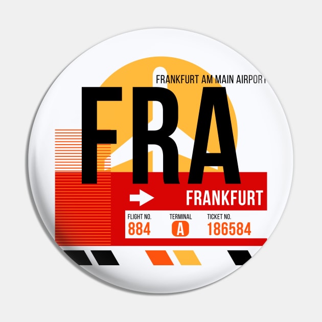 Frankfurt (FRA) Airport // Sunset Baggage Tag Pin by Now Boarding