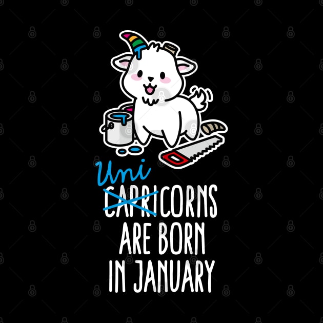 Funny unicorn Capricorns are born in January Capricorn girl Unicorn kids gifts cute birthday gift for girls by LaundryFactory