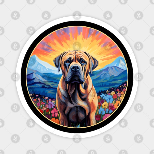 Boerboel Mountain Flower Cute Colorful Puppy Dog Magnet by Sports Stars ⭐⭐⭐⭐⭐