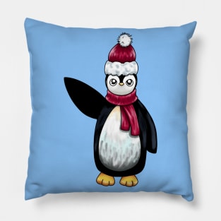 Waving Penguin Pillow