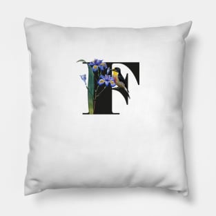 Botanical Alphabet F Pillow