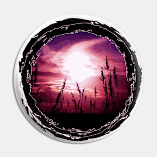 Purple Sunset Design Pin