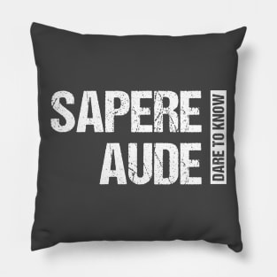 Sapere Aude Dare To Know Horace Kant Philosophy Gift T-Shirt Pillow