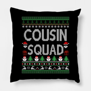 cousin squad - ugly christmas cousin squad Pillow