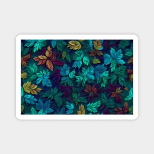 Aqua Turquoise Foliage Leafy Leaves Magnet